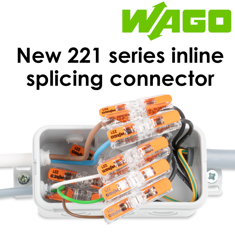 Wago 221 Inline - The through connection of installation lines